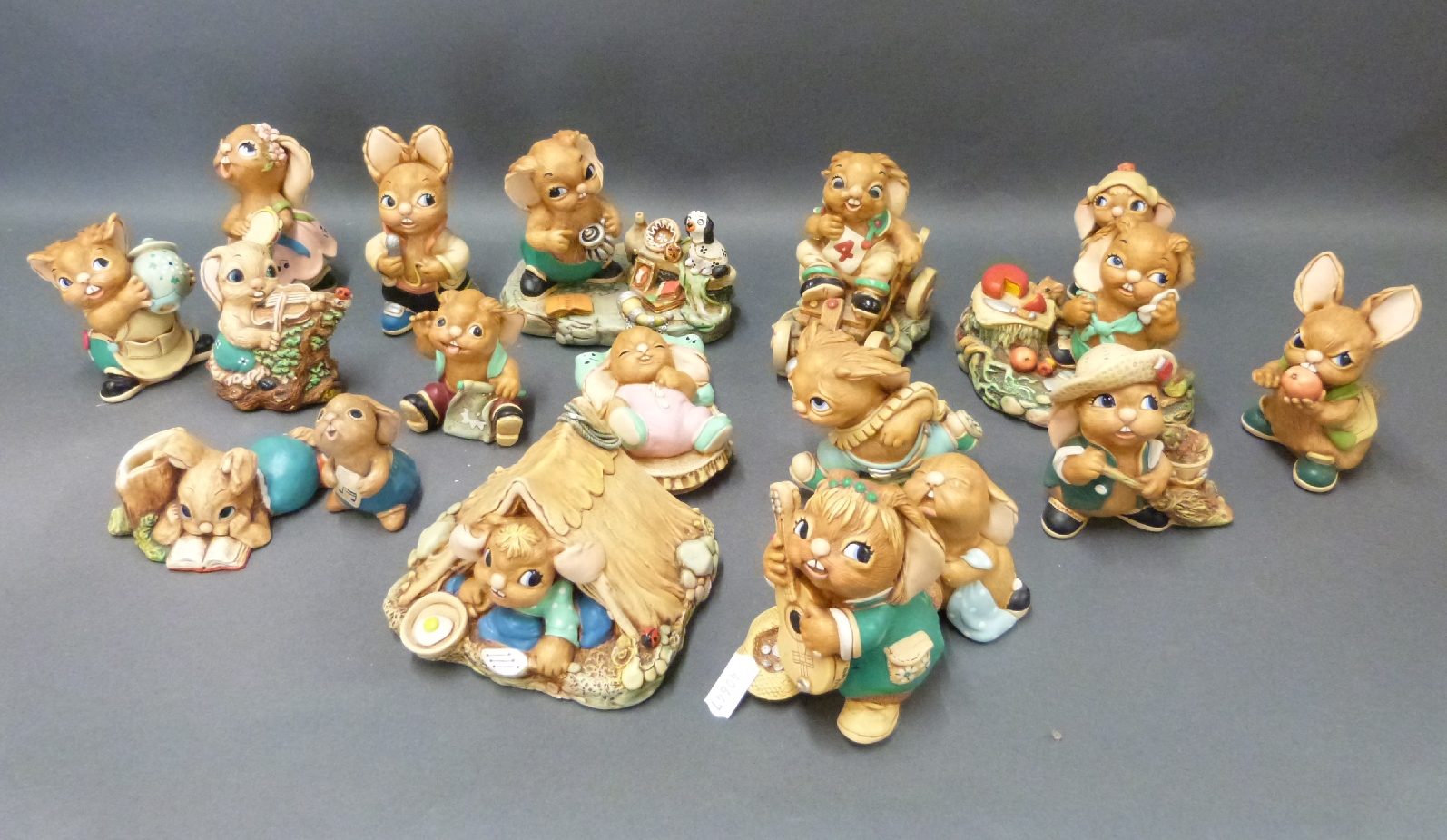 A collection of Pendelfin rabbits etc