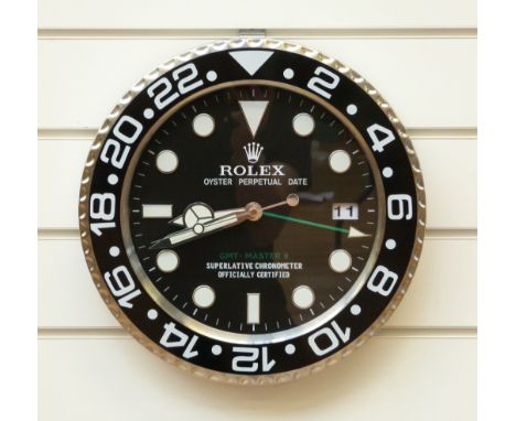 Rolex Oyster advert clock black