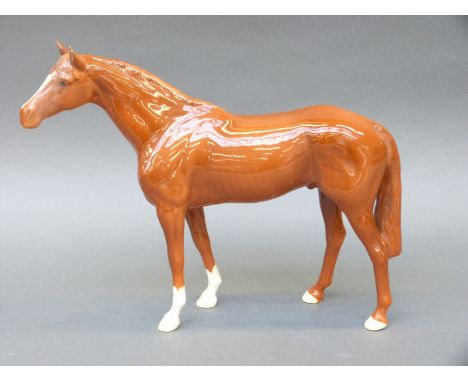 Beswick large chestnut racehorse