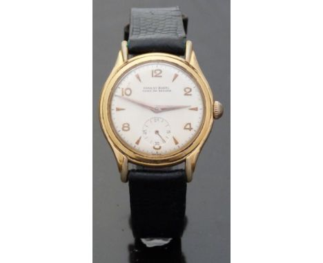Ernest Borel Incastar Sahara gentleman's gold plated automatic wristwatch with inset subsidiary seconds dial, gold dauphine h