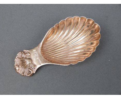 A hallmarked silver caddy spoon