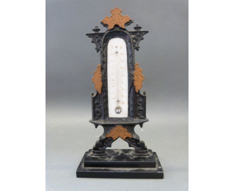 A cast metal Zimmerman thermometer, No.12224/25, 24cm tall 