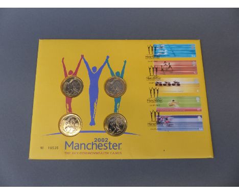 Manchester 2002 XVII Commonwealth Games £2 coin set no 19535, includes the sought-after Northern Ireland example with stamp c