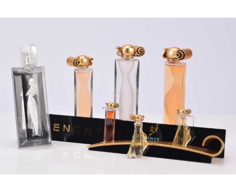 Givenchy fragrance display items, comprising Givenchy Organza factice, 64815, Givenchy Hot Couture factice on perspex stand, 