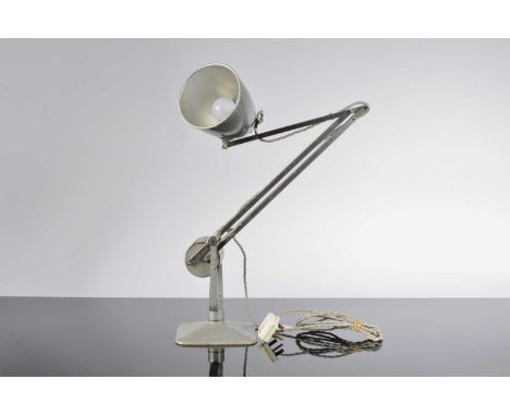 A vintage angle pose desk lamp, with weighted and swivel base