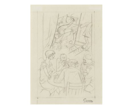 GEORGE GROSZ (1893-1959)Die Nacht von Mord und Glücksspiel (The night of murder and gamble) stamped with the artist's signatu