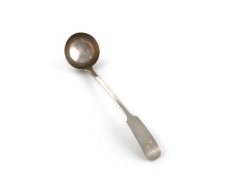 A George III Scottish provincial silver toddy ladle, possibly by John Clark, Greenock, circa 1810, the terminal with a script