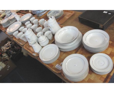 Six trays of Royal collection, designed in Italy porcelain teaware to include teacups and saucers, teapots, milk jug, sucrier