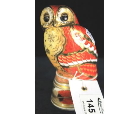 Royal Worcester bone china 'The Connoisseur' collection 'Tawny Owl' candle snuffer.