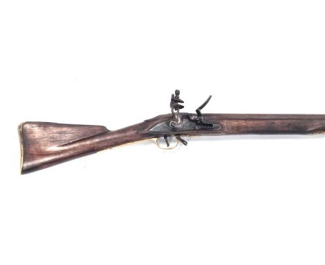 A 'Brown Bess' India pattern (Type Two) flintlock musket, 0.75 calibrewith 38.5" barrel, marked with crown over GR and 'Tower