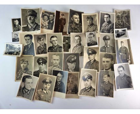 Germany, Third Reich. Approximately 104 Second World War postcards and photographs of Wehrmacht soldiers (mostly Army, Luftwa