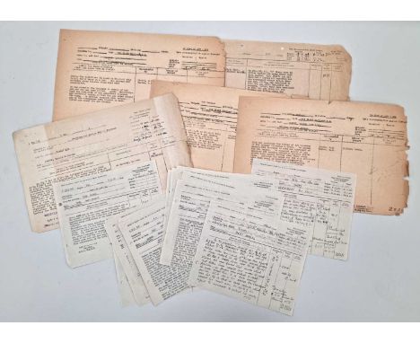 A collection of twenty-eight original World War II Allied Army typed and handwritten recommendation documents each relating t