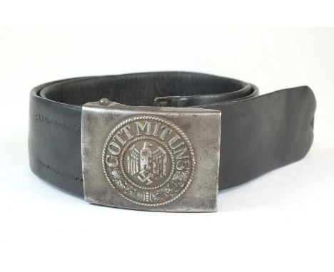 A German Third Reich Army leather belt with buckle, no visible markings.