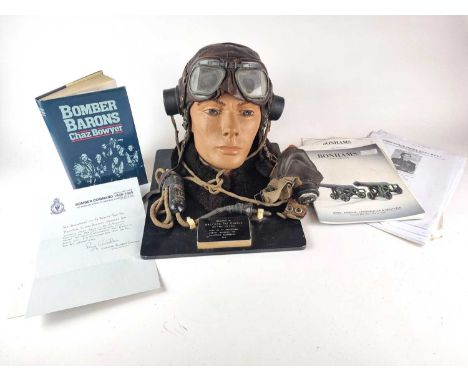 RAF Wing Commander Sidney Patrick 'Pat' Daniels, D.S.O*, D.F.C* - The original flying headgear worn by Daniels on WW2 operati