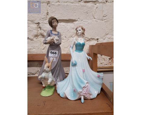 PETER RABBIT FIGURE, COALPORT FIGURE AND NAO FIGURE 