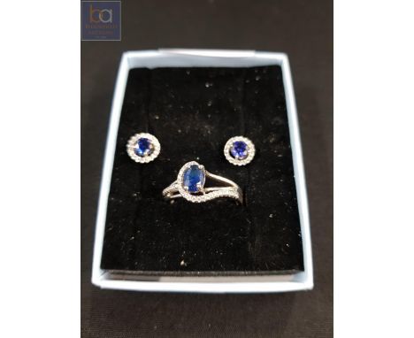 SILVER DRESS EARRINGS AND RING 