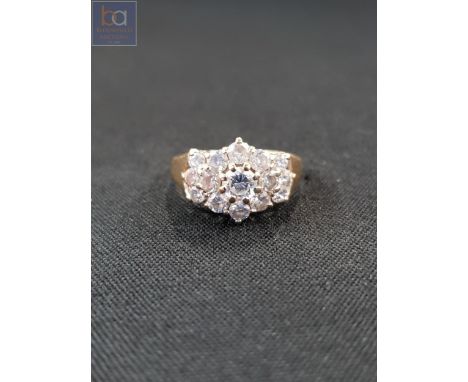 9 CARAT GOLD AND CZ RING 