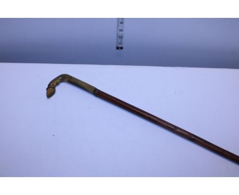 A vintage bone handled sword stick with handle in shape of a deer's hoof. Shipping unavailable 