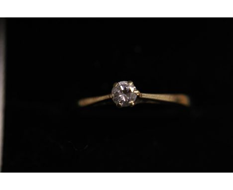 A 18ct gold and diamond solitaire ring size P 1/2 approx 0.5 ct diamond weight 2.43g 