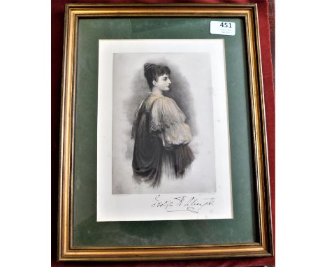 Vintage Print - signed Srelph Alington, Paris France. Buyer collects
