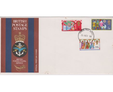 1969 - Christmas Set on BFPS First Day Cover, 26 November 1969, error pre-release 1 year early. Cat £68. Ex Robert Auty GB Er