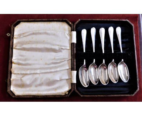 Cutlery Mappin &amp; Webb Electro-plated dessert spoons. Five in a box. 