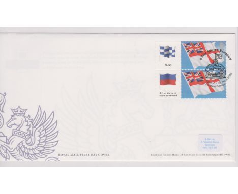 2005 (21 June) - The White Ensign slogan FDC, A small batch of the White Ensign Smilers sheet have been discovered with a sol