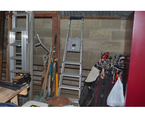 A aluminium step ladder