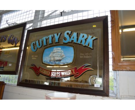 A Cutty Sark blended Scotch whisky advertising mirror