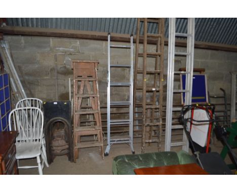 An aluminium ladder 