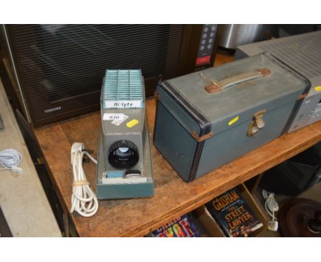 A Hi-lyte projector in fitted case