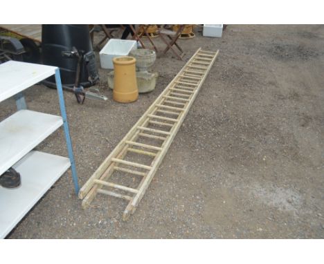 An aluminium extending ladder 
