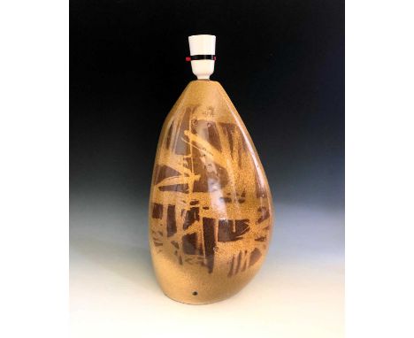 A Tremaen Pottery lamp base, height 32cm.