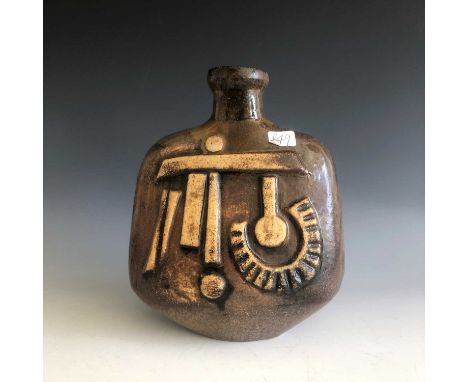 A Tremaen Pottery small Mulfra lamp base, height 21cm.