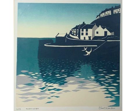 Carole LANDER (d.2018) PorthlevenLinoprintSigned, inscribed as titled and numbered 6/13 in pencil32 x 32cm (paper size)Condit