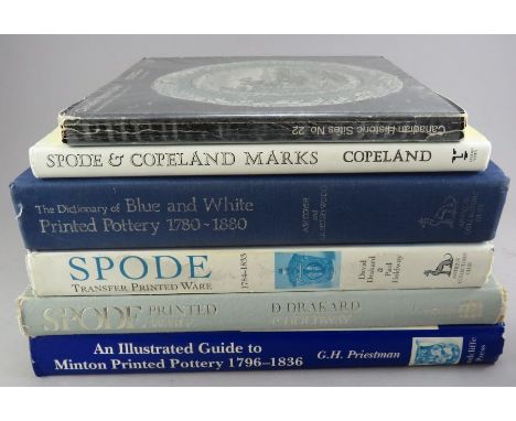 A group of ceramic reference books. To include: Spode &amp; Copeland Marks (Copeland), Spode/Copeland Transfer-Printed Patter