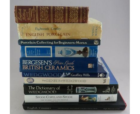 A collection of ceramic reference books, to include: English Ceramics The Francis and Emory Cooke Collection, Spode Copeland 