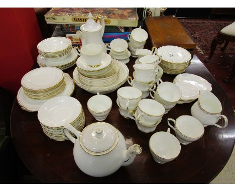 White tea service with gold highlight - Royal Doulton &amp; Duchess