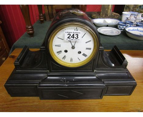 Slate mantle clock