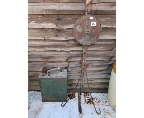 Salter hanging scales vintage ESSO petrol can