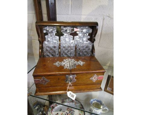 Fine Victorian games tantalusCondition Report: We have checked the decanters and there are no chips or cracks. The secret but