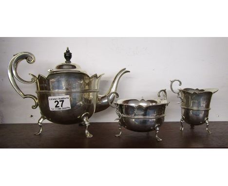 3 piece silver tea set - Total weight 851g