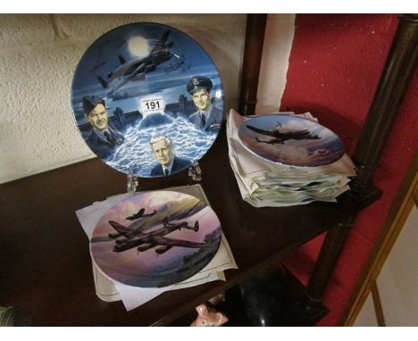 Collection of R.A.F. themed Royal Worcester commemorative plates - The Dam Busters - A tribute