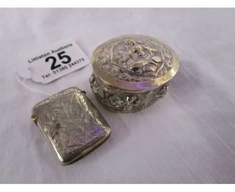 Silver vesta &amp; trinket box