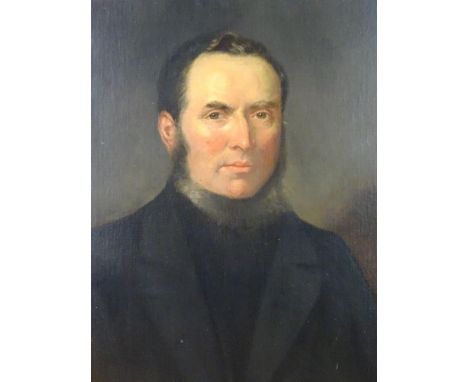 WILLIAM M WILLIAMS (ap Caledfryn) oil on canvas - portrait of a serene Victorian gentleman, signed and dated 1885 verso and w