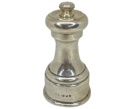 Silver Pepper Grinder. London 1974, Mappin &amp; WebbTwo slight dings to bottom band.