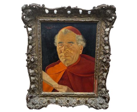 Erwin Eichinger (Austrian, 1892-1950) Portrait of a Cardinal
signed E Eichinger top right, oil on board26 x 20cmQty: 1