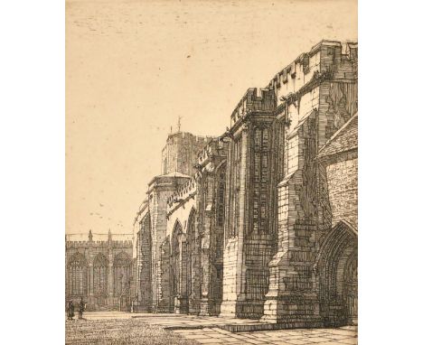 Frederick Landseer Maur Griggs, 'The Palace', etching, signed in pencil, 6.5" x 5.5", (16.5x14cm) (unframed).