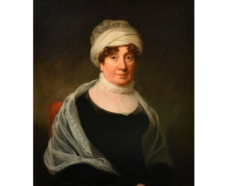 Michael Keeling (1750-1820) British, a portrait of a lady, oil on canvas, signed and dated 1819, 31.5" x 25" (80 x 63.5cm), i