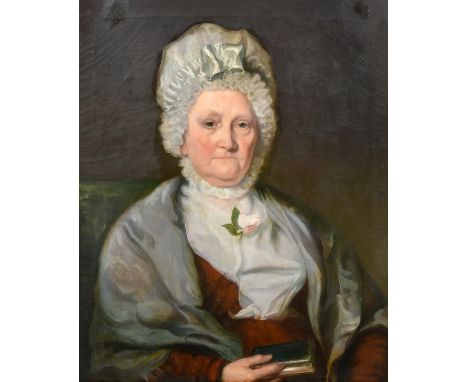 19th Century English School, a portrait of a seated lady, oil on canvas, 30" x 25" (76 x 63.5cm).